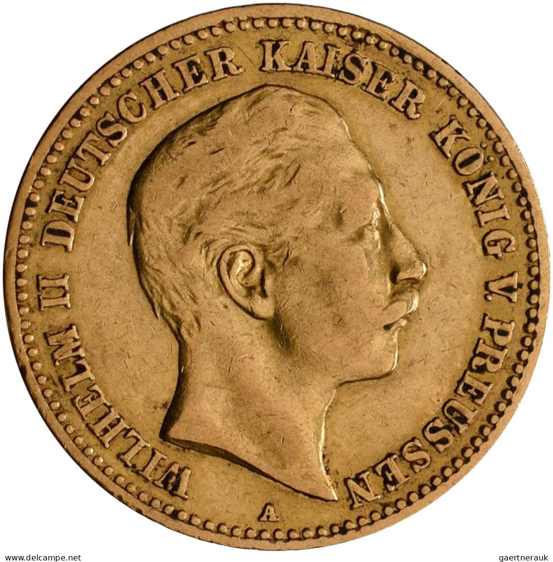 Preußen - Anlagegold: Wilhelm II. 1888-1918: 20 Mark 1889 A, Jaeger 250. 7,94 G, - 5, 10 & 20 Mark Gold