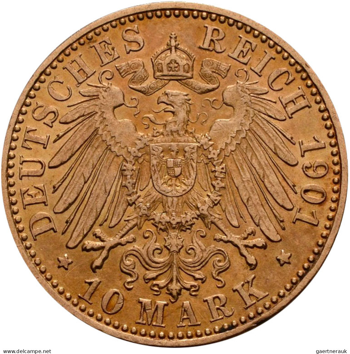 Preußen - Anlagegold: Wilhelm II. 1888-1918: 10 Mark 1901 A Und 1907 A. Jaeger 2 - 5, 10 & 20 Mark Gold