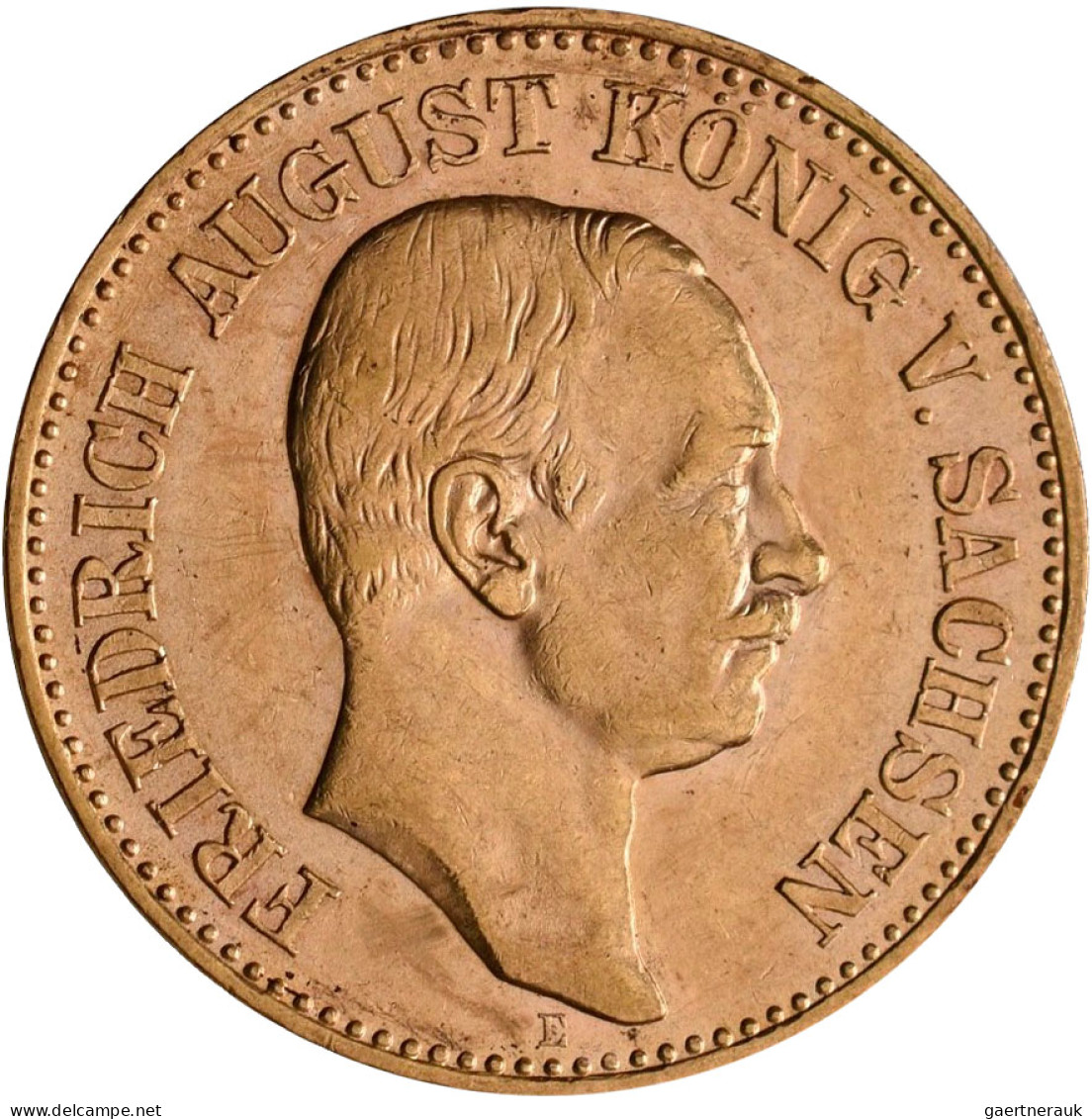 Sachsen - Anlagegold: Friedrich August III. 1904-1918: 20 Mark 1905 E, Jaeger 26 - 5, 10 & 20 Mark Gold