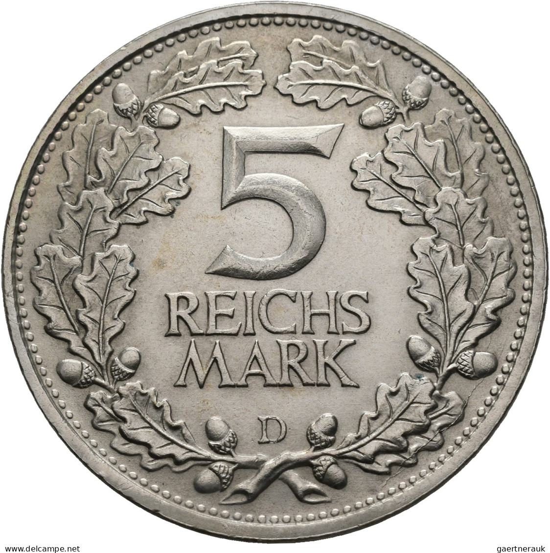 Weimarer Republik: 3 + 5 Reichsmark 1925 D, 1000 Jahrfeier Rheinlande, Jaeger 32 - Andere & Zonder Classificatie