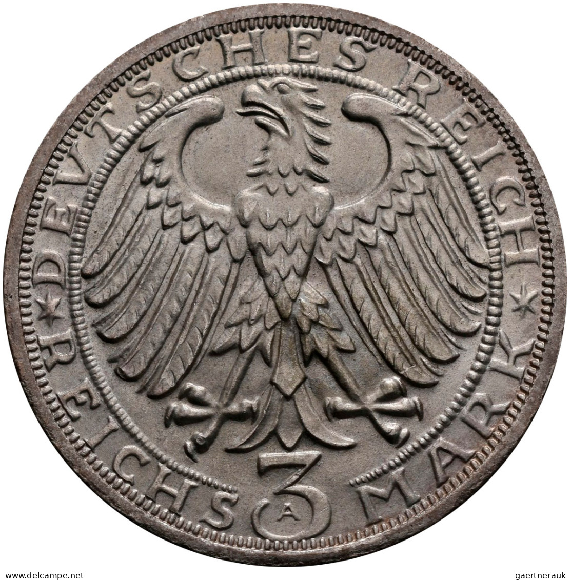 Weimarer Republik: 3 Reichsmark 1928 A, Naumburg, Jaeger 333, Vorzüglich - Stemp - Other & Unclassified