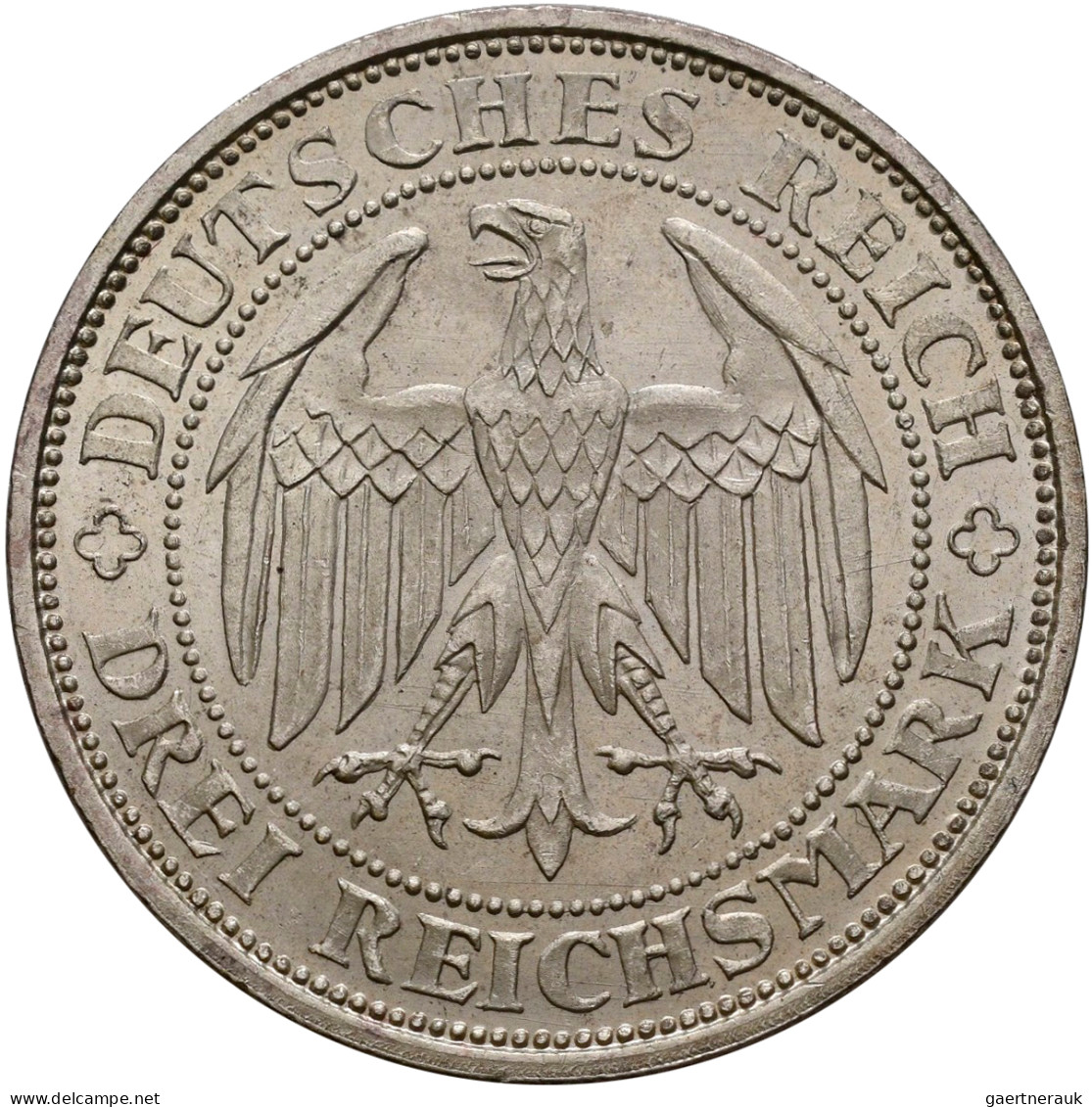 Weimarer Republik: 3 X 3 Reichsmark 1929, Dabei: Waldeck (J. 337), Meissen (J. 3 - Autres & Non Classés