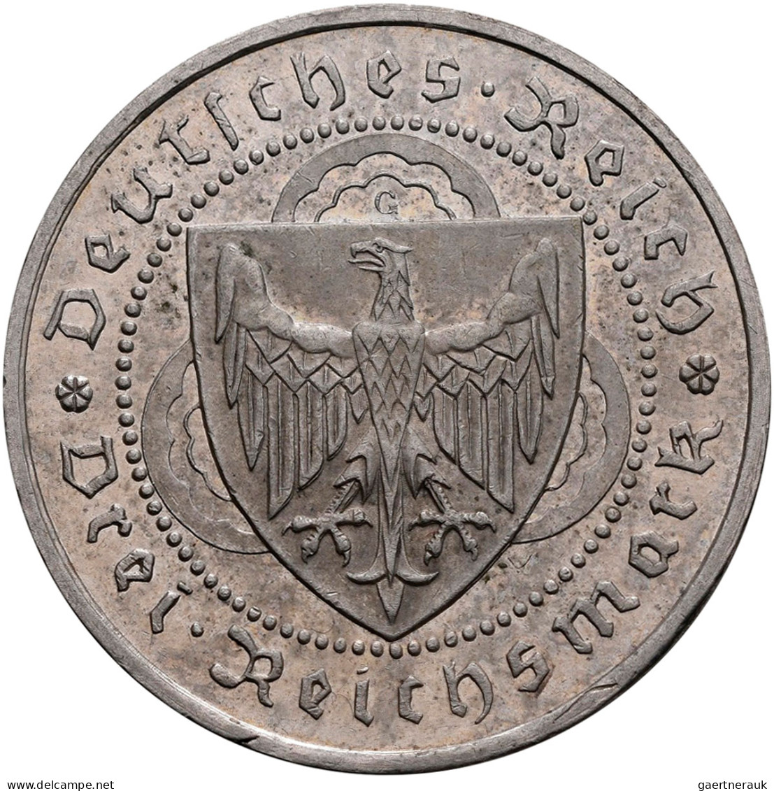 Weimarer Republik: 3 Reichsmark 1930 G, Walther Von Der Vogelweide, Jaeger 344, - Sonstige & Ohne Zuordnung