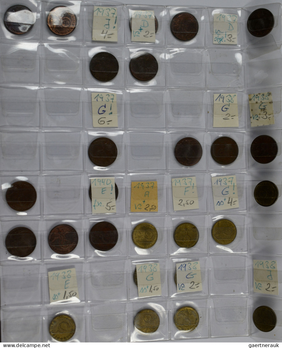 Drittes Reich: Kleinmünzen Des Dritten Reiches, 1 Pfennig - 1 Mark (ohne Zinkmün - Sonstige & Ohne Zuordnung