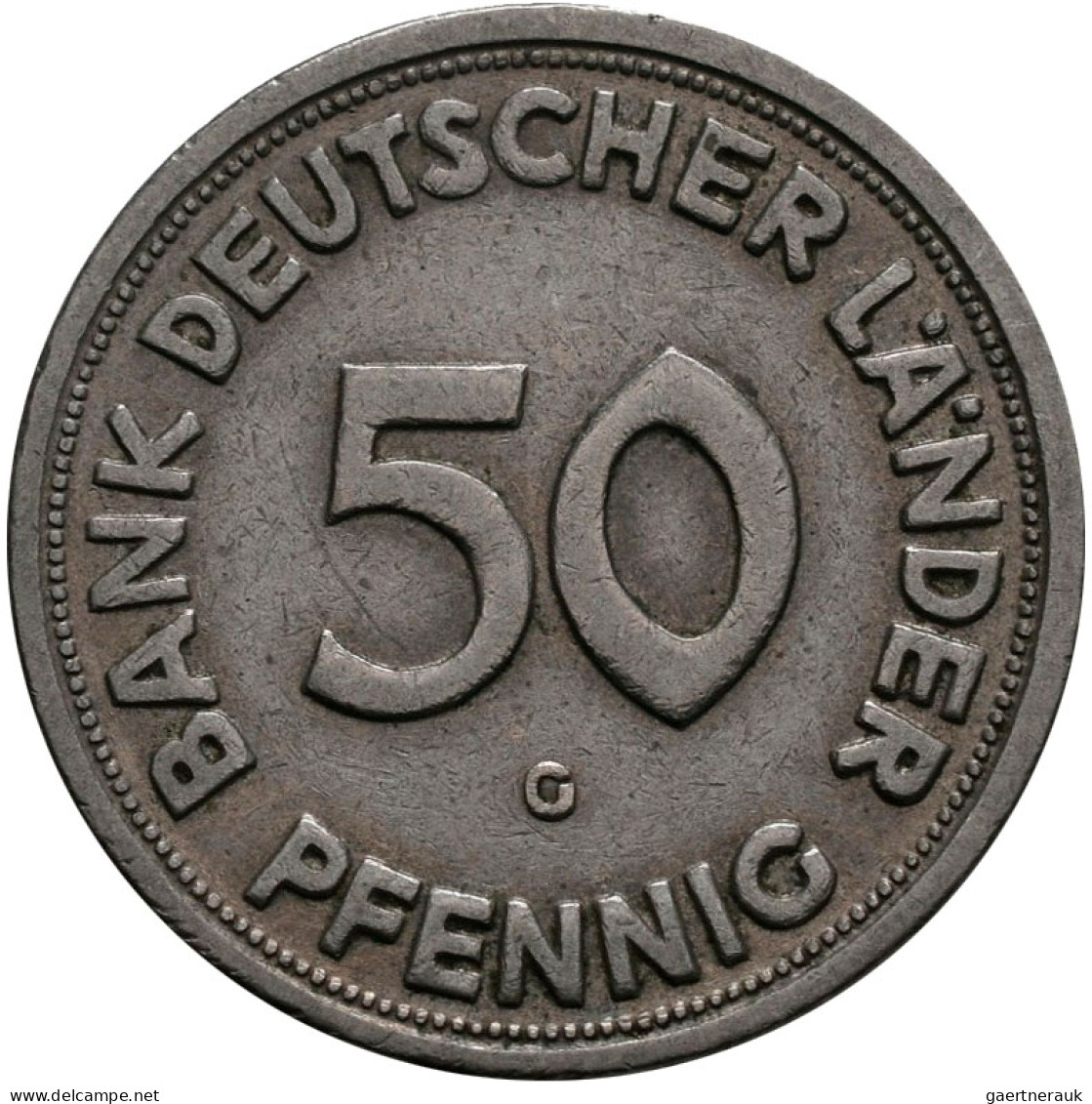 Bundesrepublik Deutschland 1948-2001: 50 Pfennig 1950 G, Bank Deutscher Länder, - Other & Unclassified