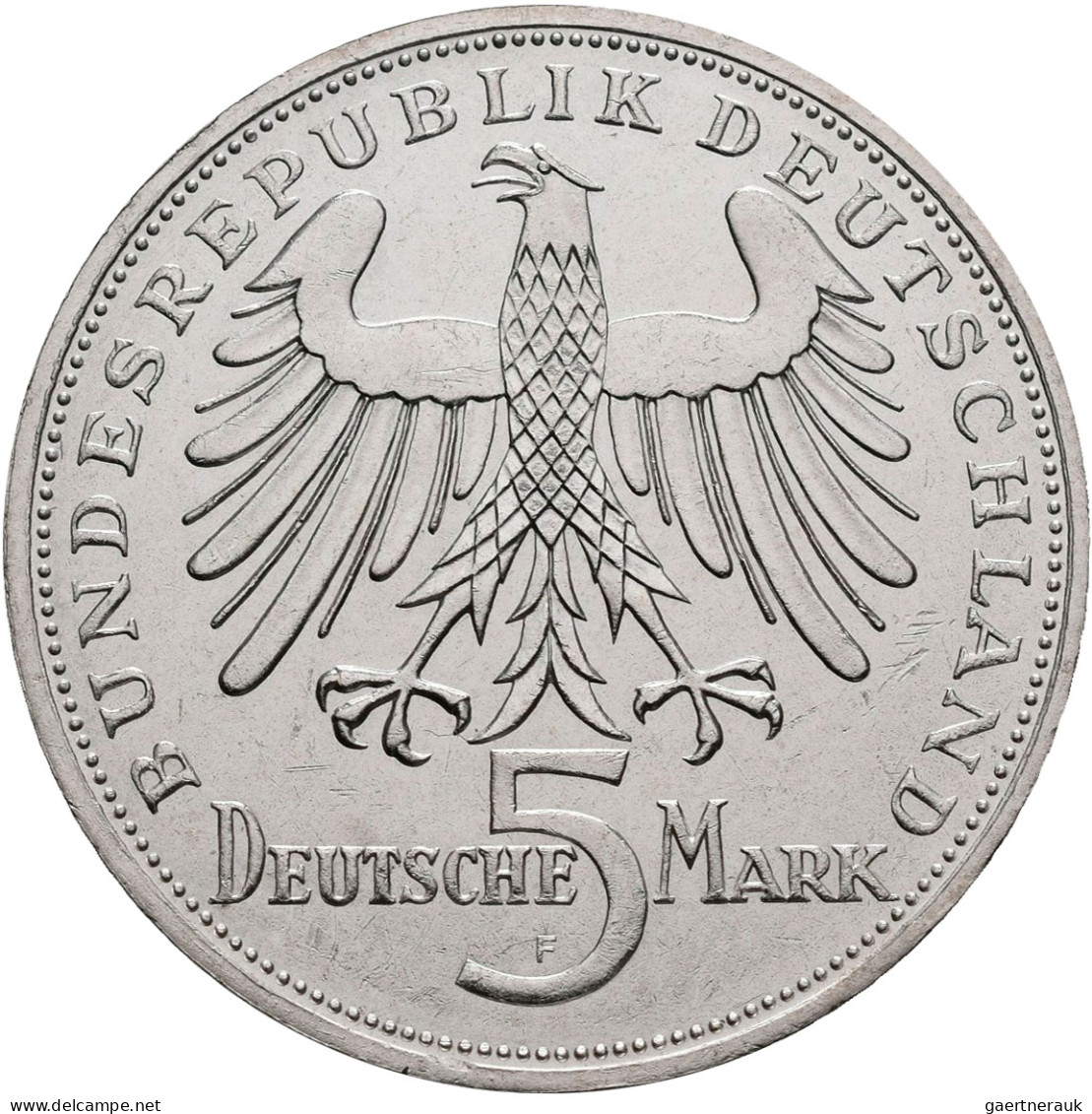 Bundesrepublik Deutschland 1948-2001: 5 DM 1955 F, Friedrich Schiller, Jaeger 38 - Otros & Sin Clasificación