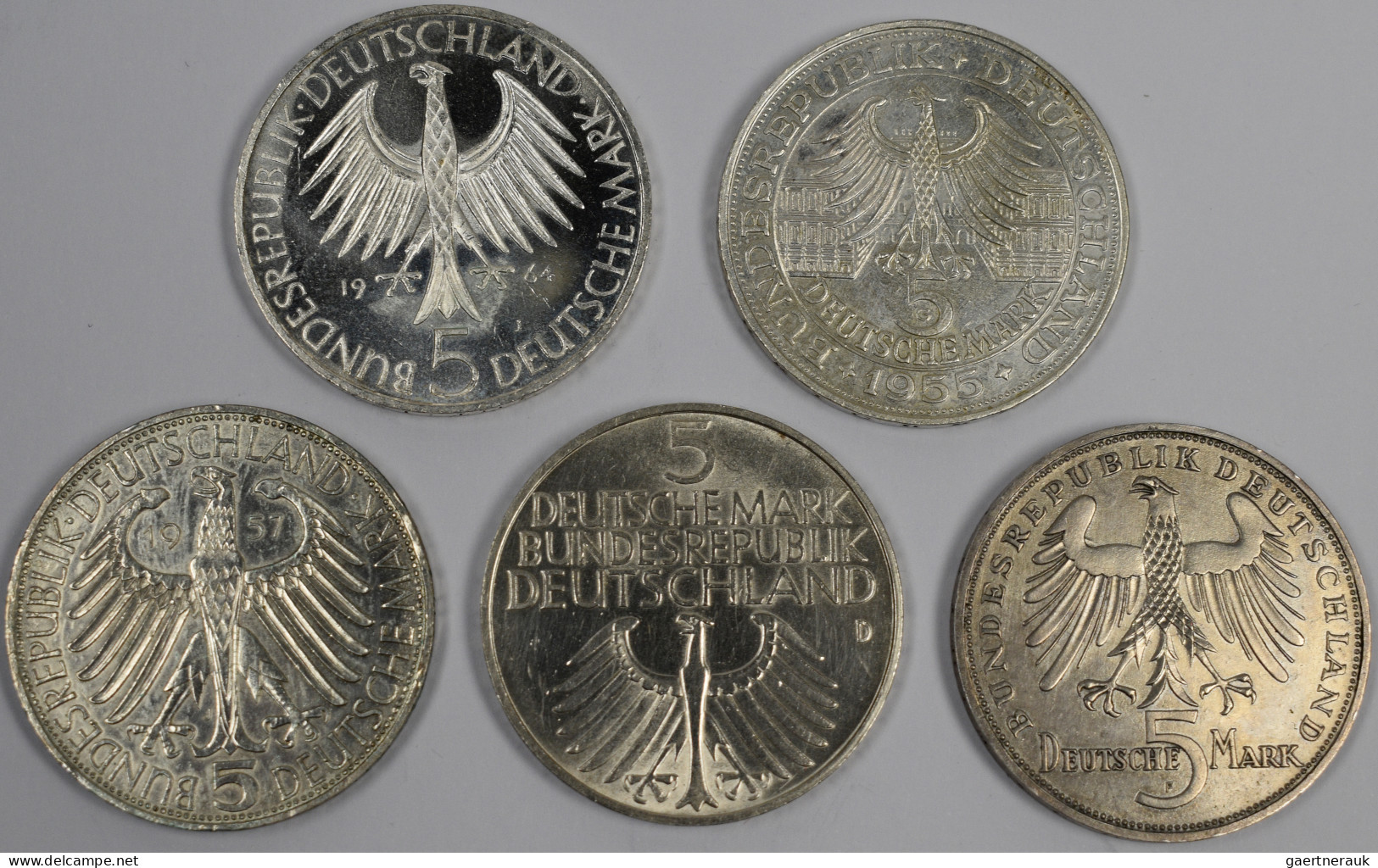 Bundesrepublik Deutschland 1948-2001: Die Ersten Fünf. Von 5 DM Germanisches Mus - Sonstige & Ohne Zuordnung