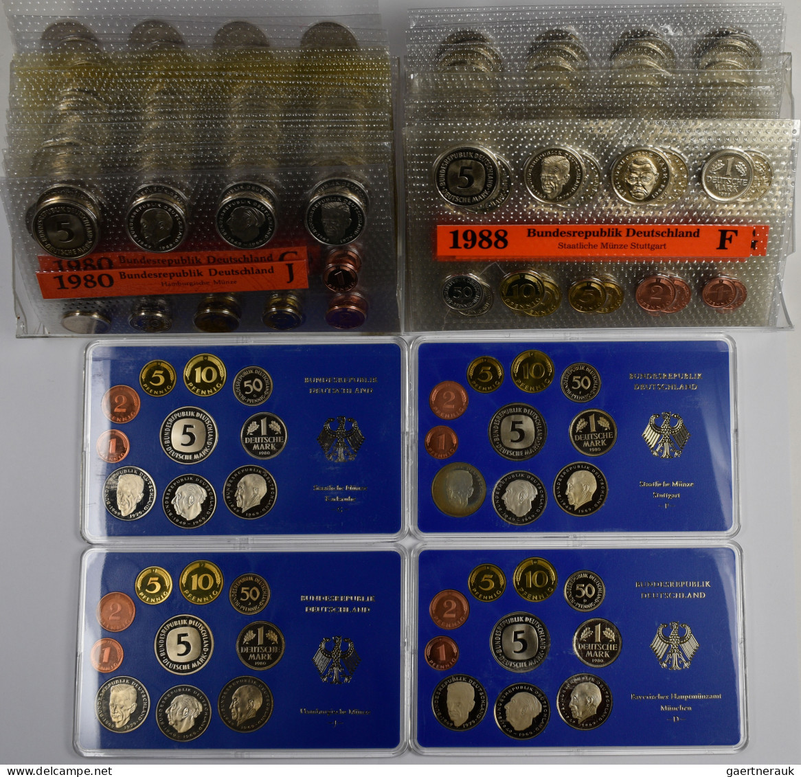 Bundesrepublik Deutschland 1948-2001: Kursmünzensätze (KMS) Der BRD Der Jahre 19 - Other & Unclassified