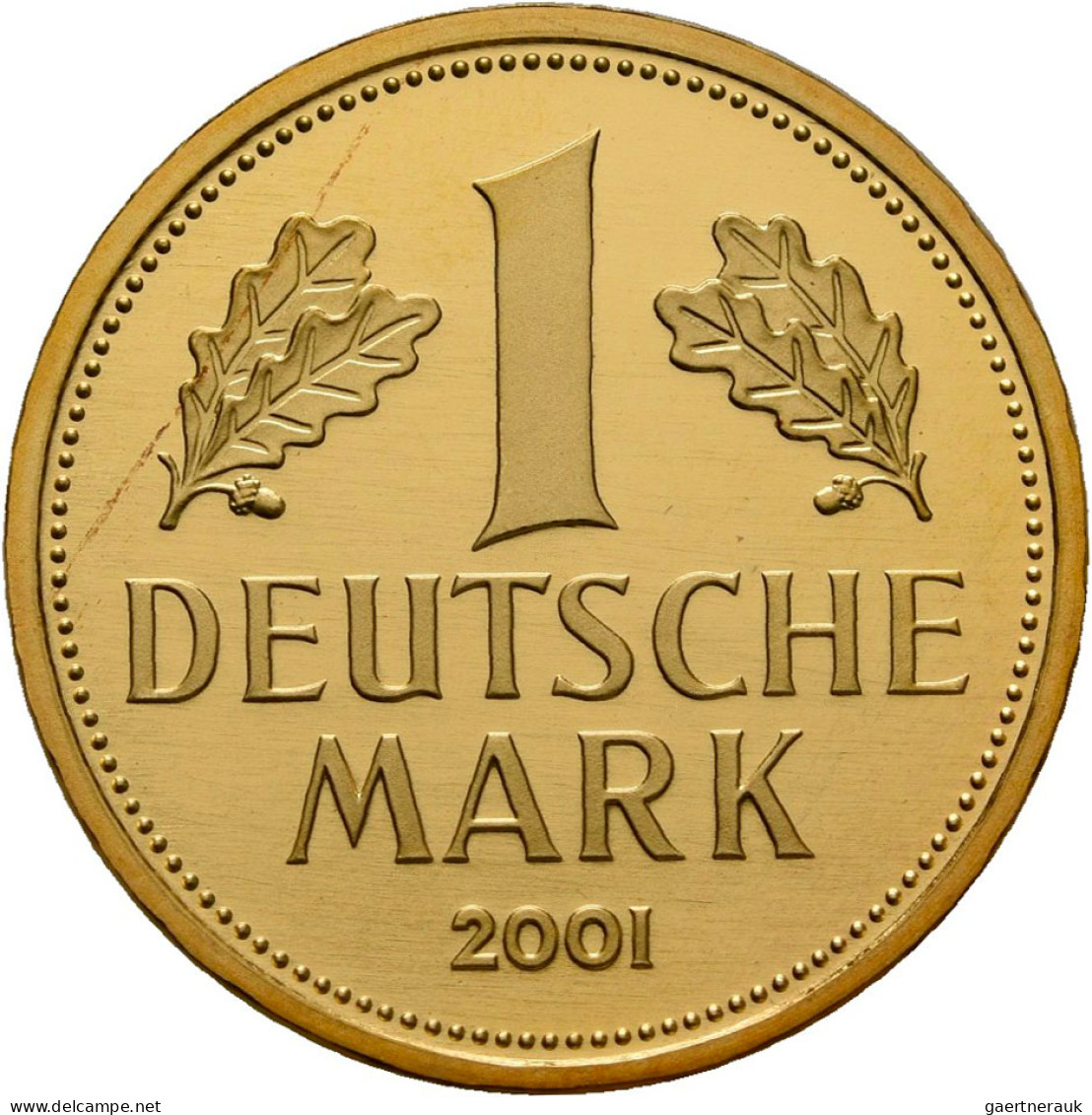 Bundesrepublik Deutschland 1948-2001 - Goldmünzen: Goldmark 2001 F (Stuttgart), - Other & Unclassified