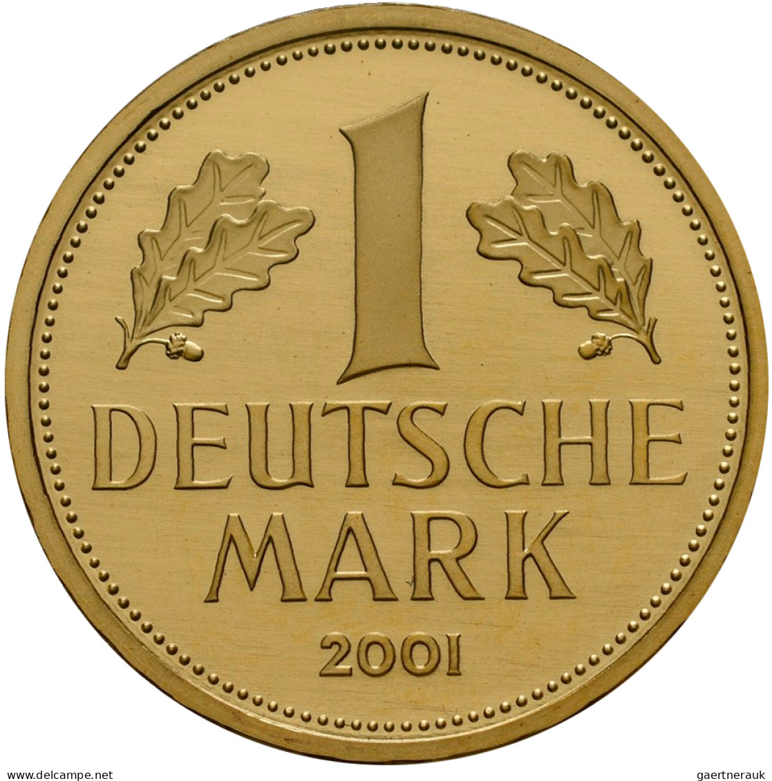 Bundesrepublik Deutschland 1948-2001 - Goldmünzen: Goldmark 2001 F (Stuttgart), - Sonstige & Ohne Zuordnung