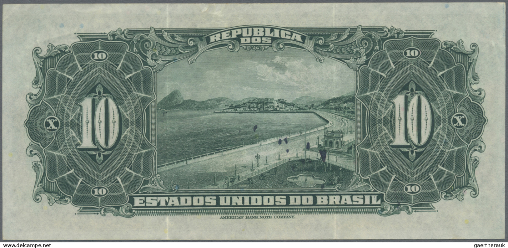 Brazil: República Dos Estados Unidos Do Brasil, Pair With 10 And 20 Mil Reis ND( - Brazilië