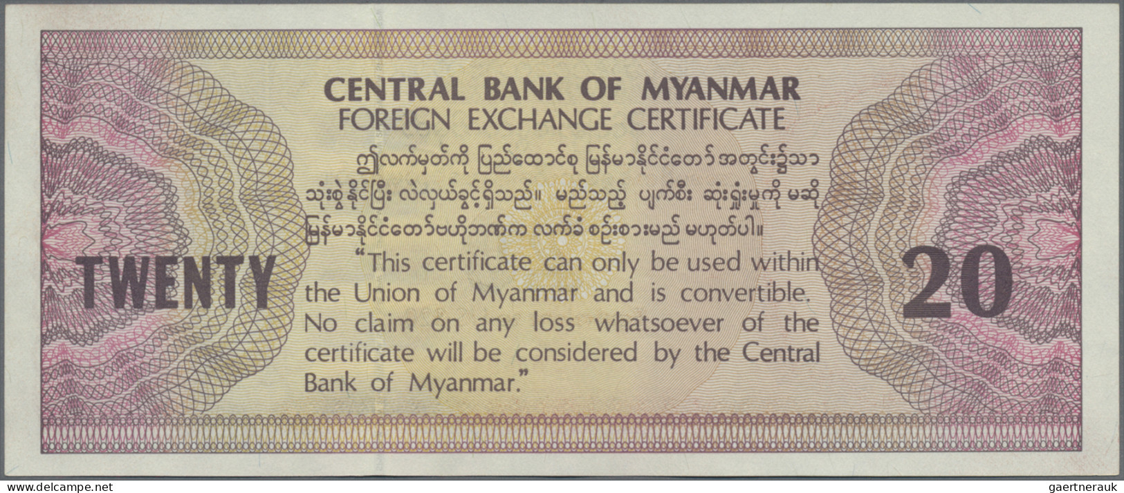 Burma / Myanmar / Birma: Central Bank Of Myanmar, Huge Lot With 18 Banknotes, 19 - Myanmar