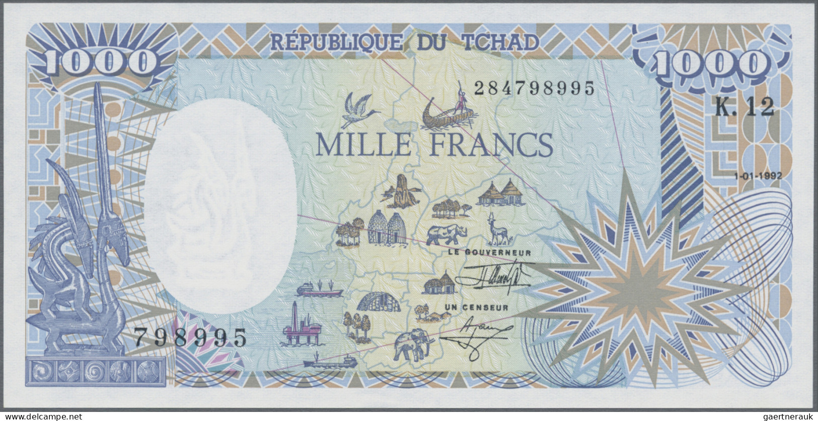 Chad: Banque Des États De L'Afrique Centrale - République Du Tchad, Pair With 50 - Tschad