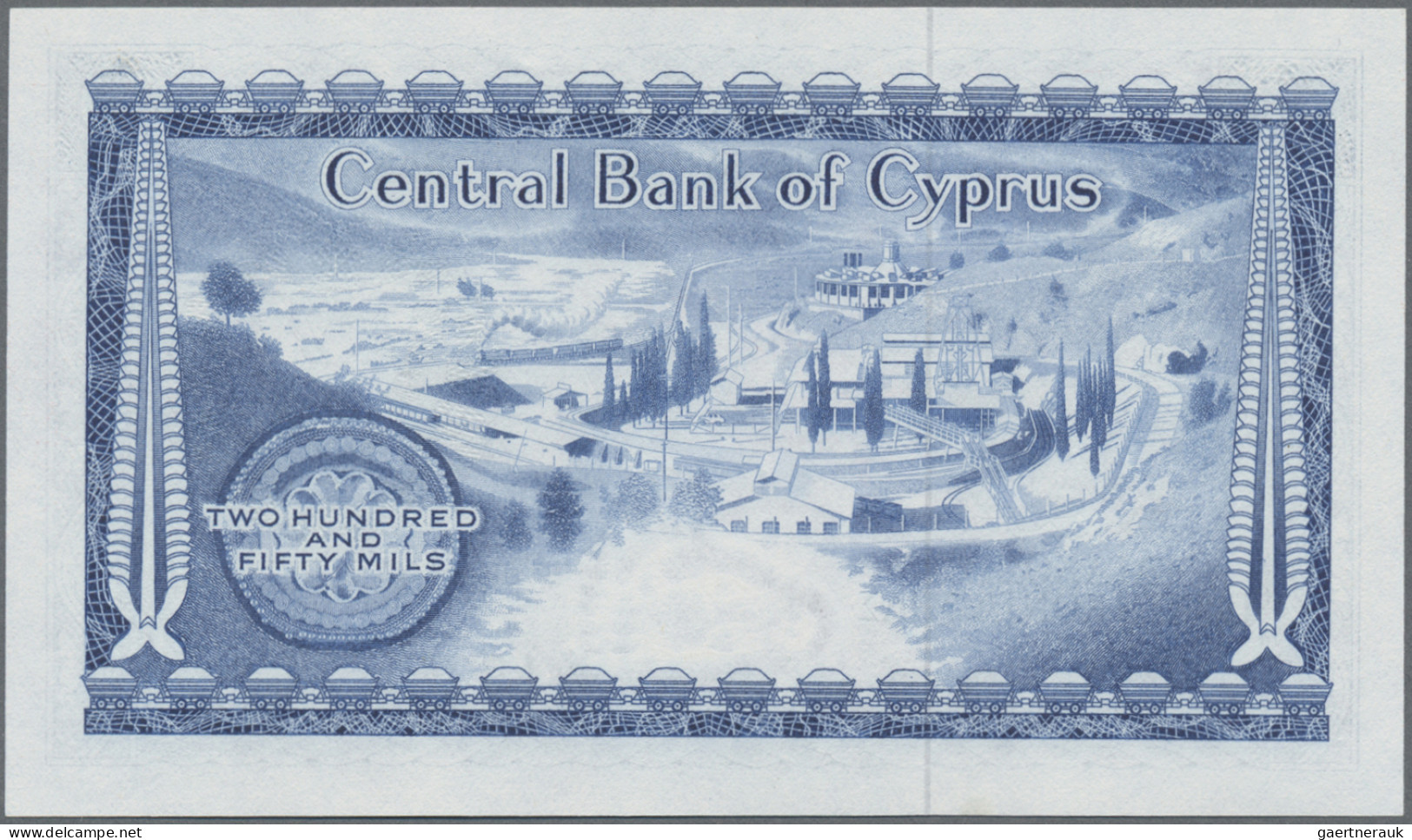 Cyprus: Republic and Central Bank of Cyprus, lot with 5 banknotes, 1961-1982 ser