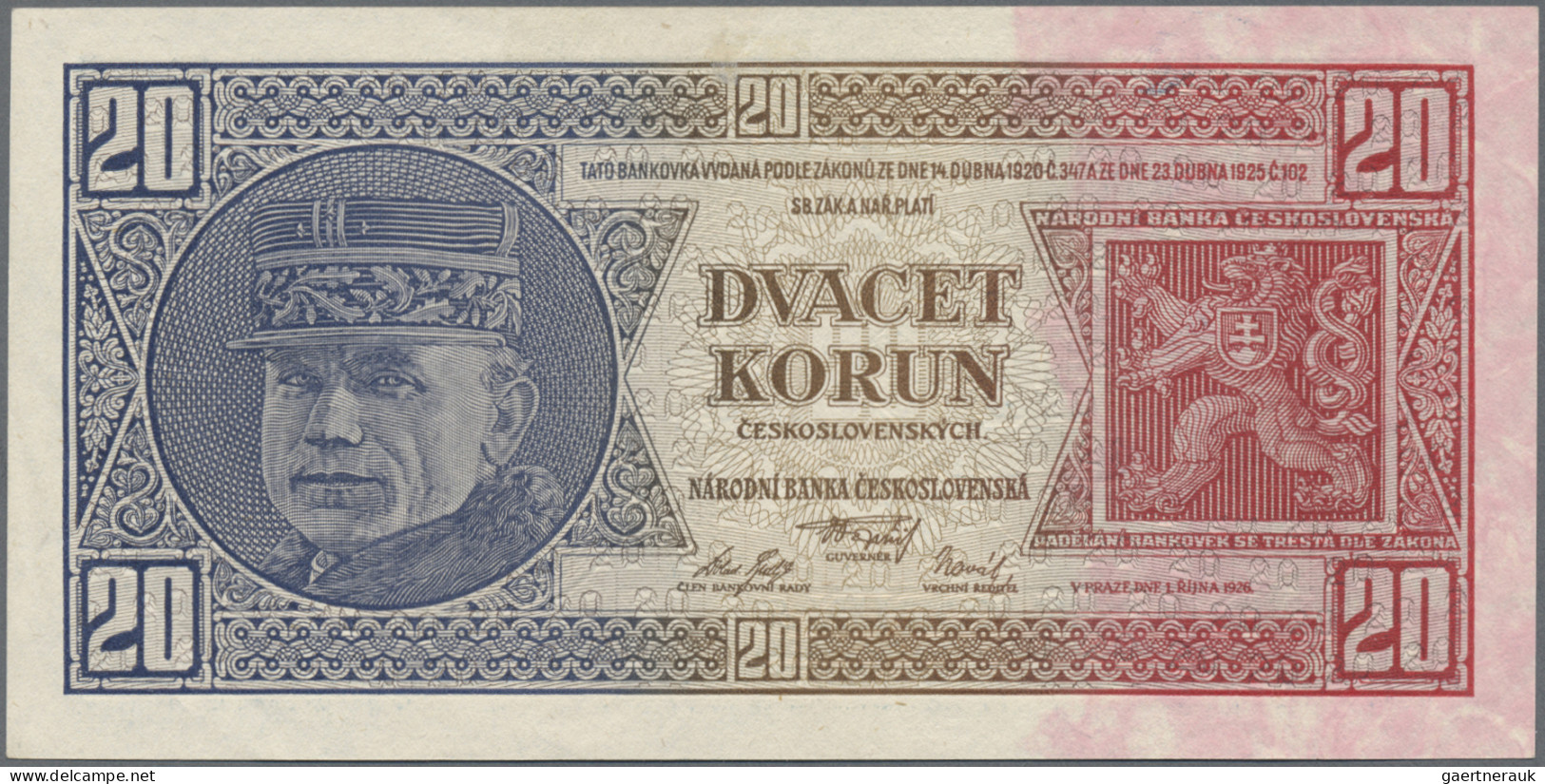 Czechoslovakia: Republika And Narodni Bank Ceskoslovenska, Lot With 3 Banknotes - Tschechoslowakei