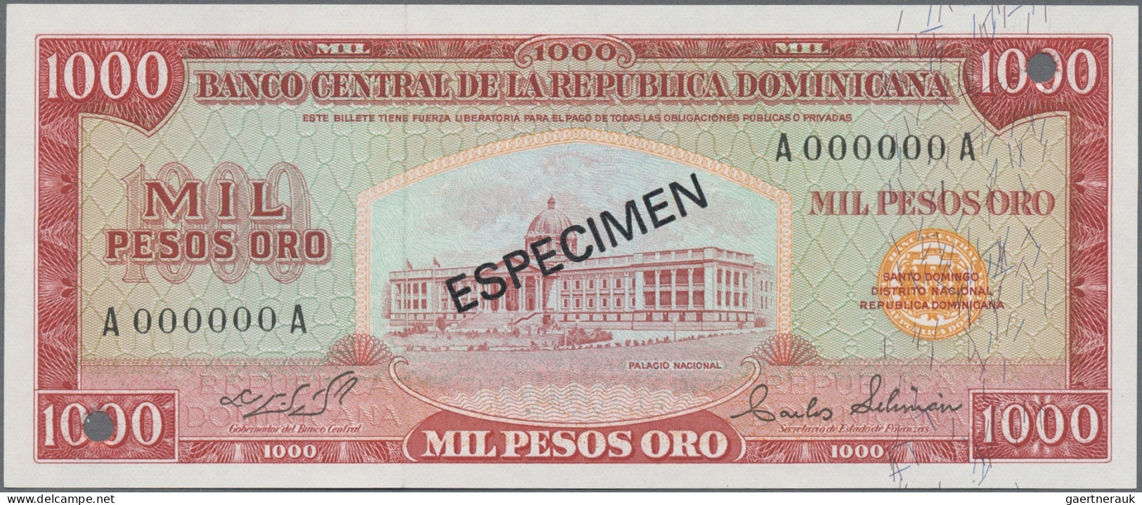 Dominican Republic: Banco Central De La República Dominicana, Lot With 1, 50 And - Dominicaanse Republiek