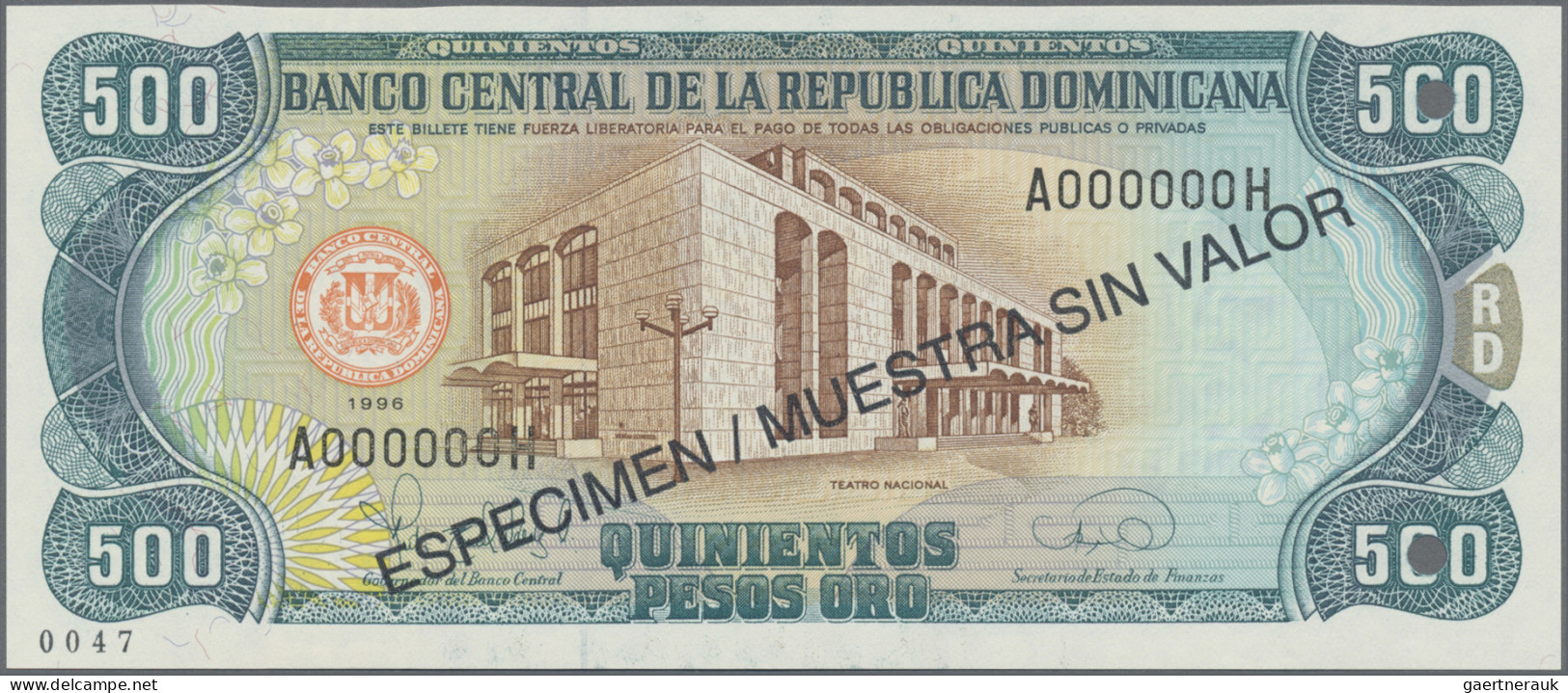 Dominican Republic: Banco Central de la República Dominicana, huge lot with 33 S