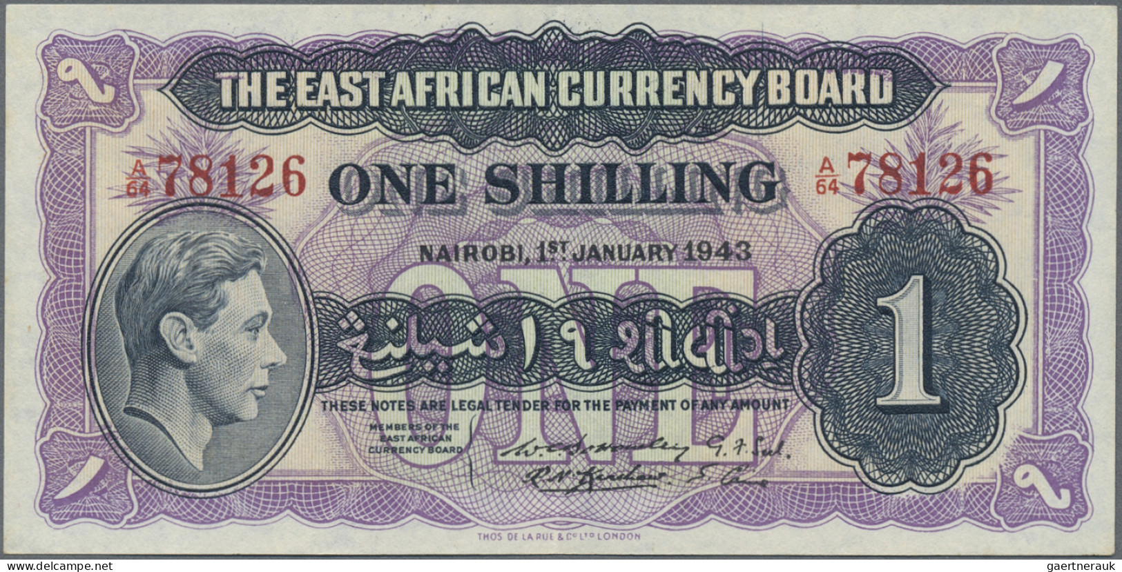 East Africa: The East African Currency Board, Very Nice Set With 4 Banknotes, Se - Sonstige – Afrika