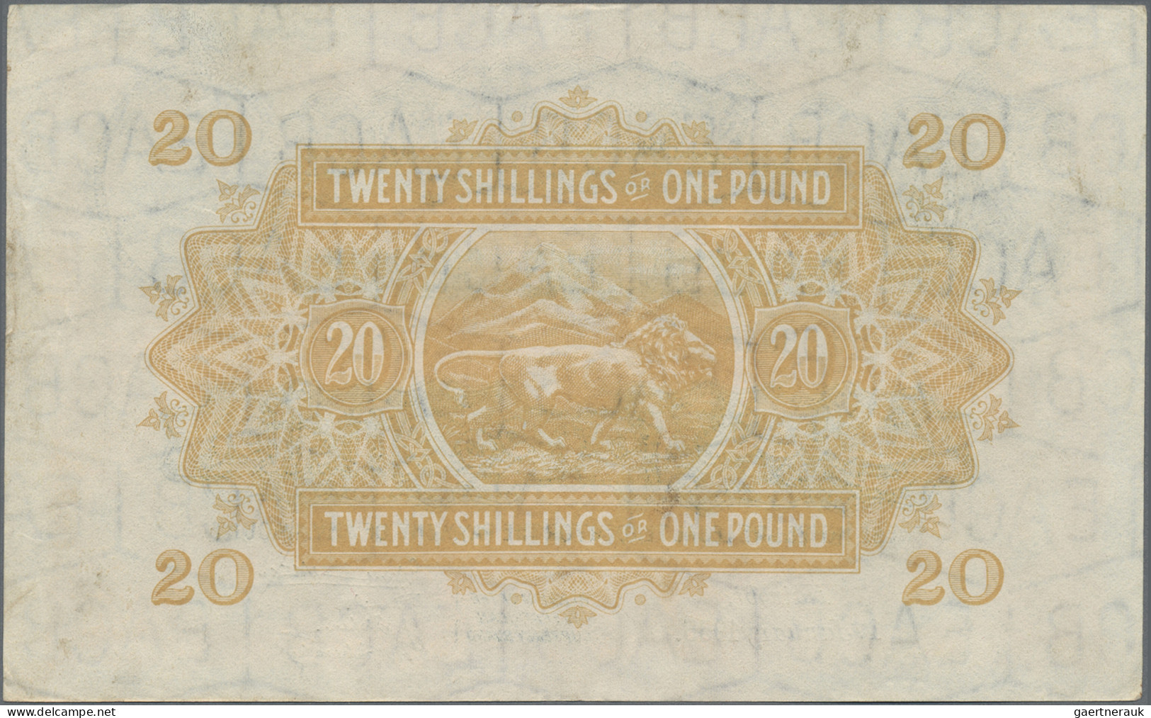 East Africa: The East African Currency Board, 20 Shillings = 1 Pound January 1st - Sonstige – Afrika