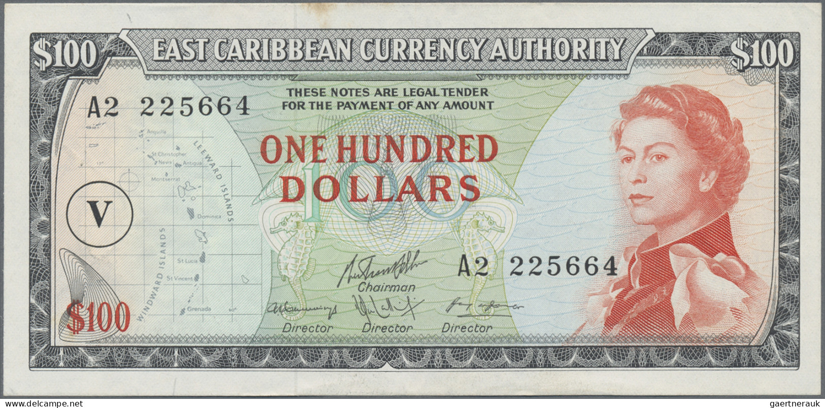 East Caribbean States: East Caribbean Currency Authority, Letter V = St. Vincent - Caraïbes Orientales
