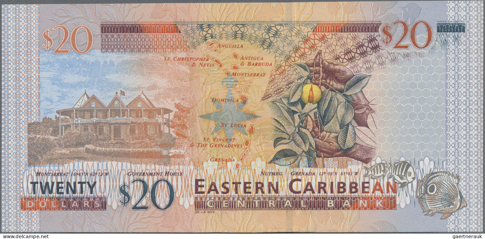 East Caribbean States: East Caribbean Currency Authority, Lot With 12 Banknotes - Caraïbes Orientales