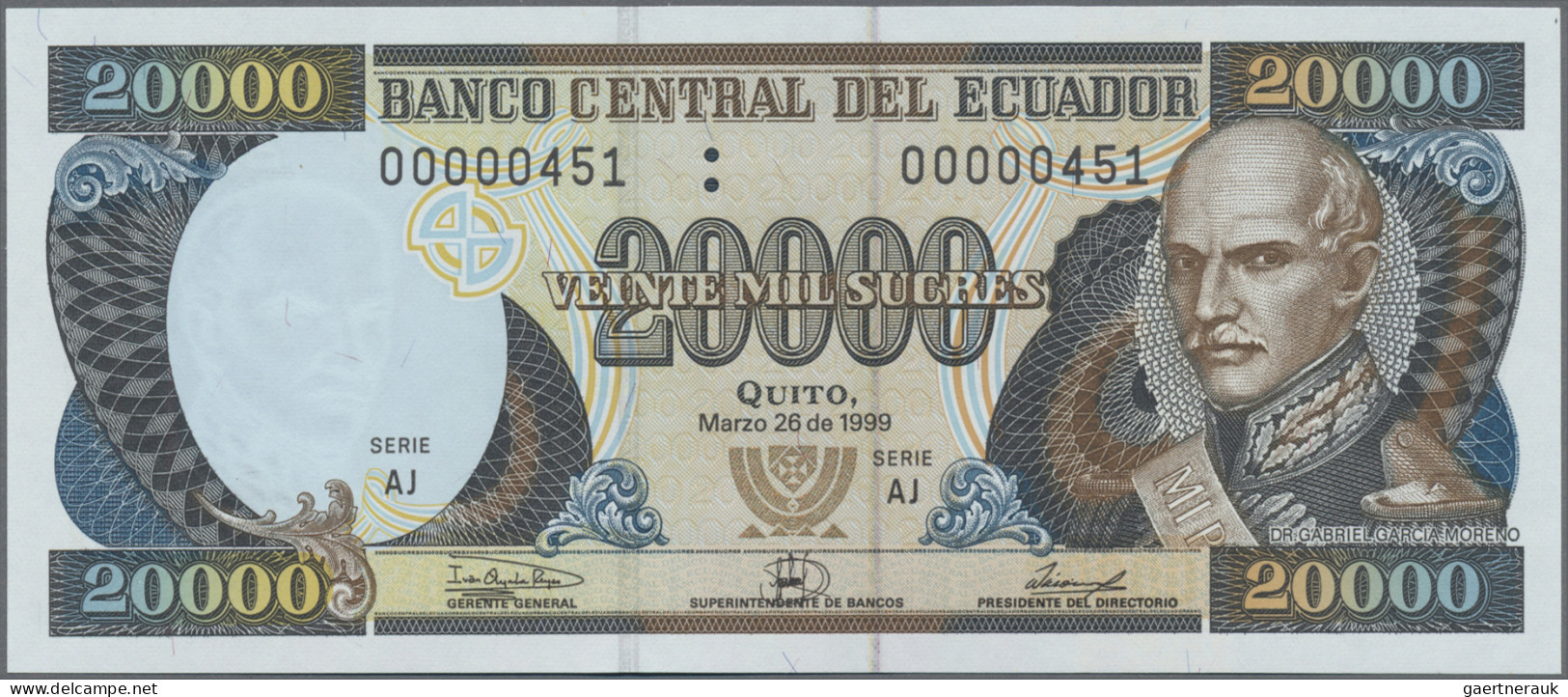 Ecuador: Banco Central Del Ecuador, Banco Internacional And Banco Sur Americano, - Equateur