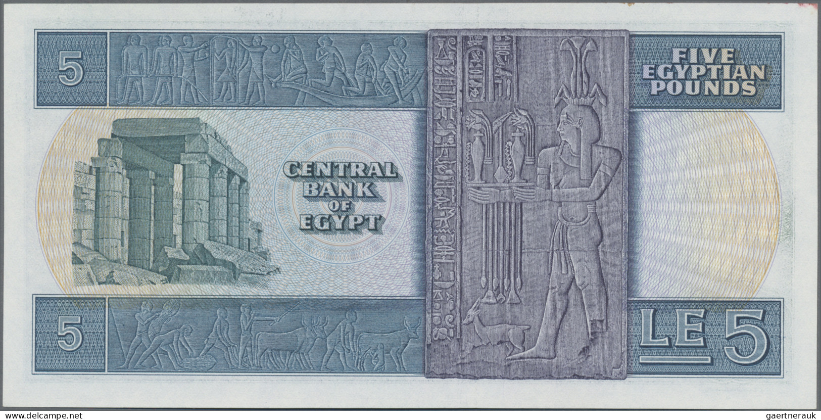 Egypt: National Bank Of Egypt, Huge Lot With 35 Banknotes, Series 1970-2009, Com - Egypt