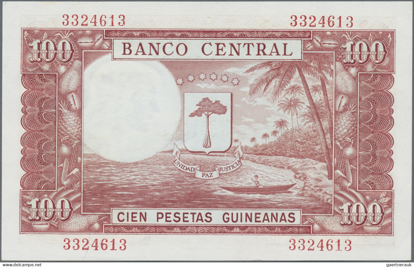 Equatorial Guinea: Banco Central - República De Guinea Ecuatorial, Lot With 100, - Aequatorial-Guinea