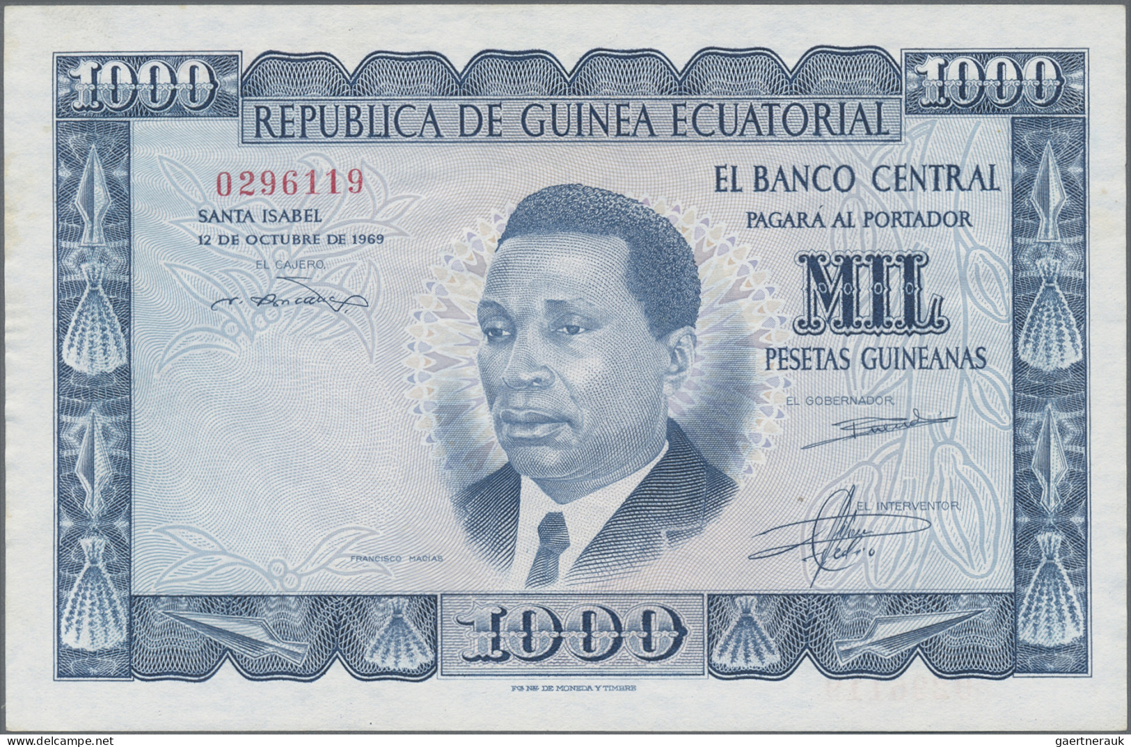 Equatorial Guinea: Banco Central - República De Guinea Ecuatorial, Lot With 100, - Guinée Equatoriale