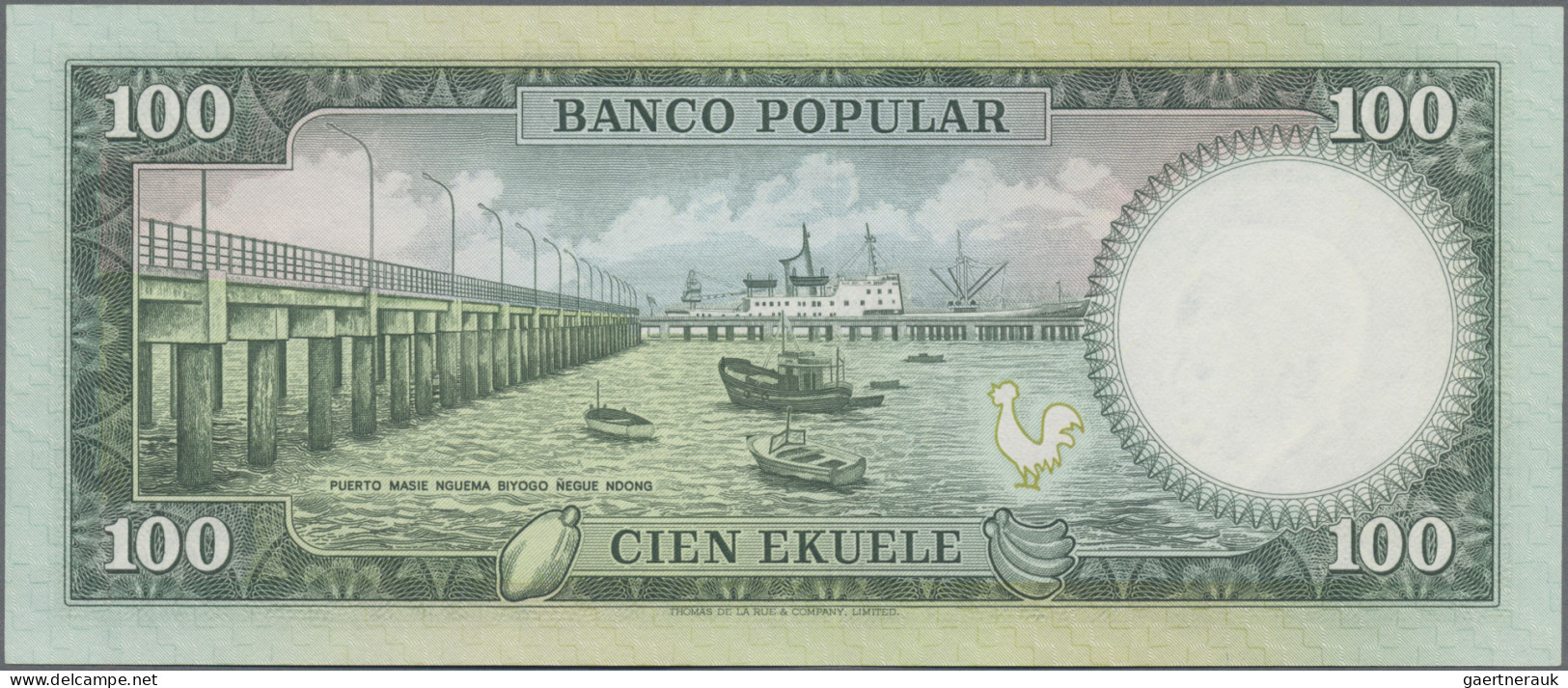 Equatorial Guinea: Banco Popular - República De Guinea Ecuatorial, Lot With 8 Ba - Aequatorial-Guinea