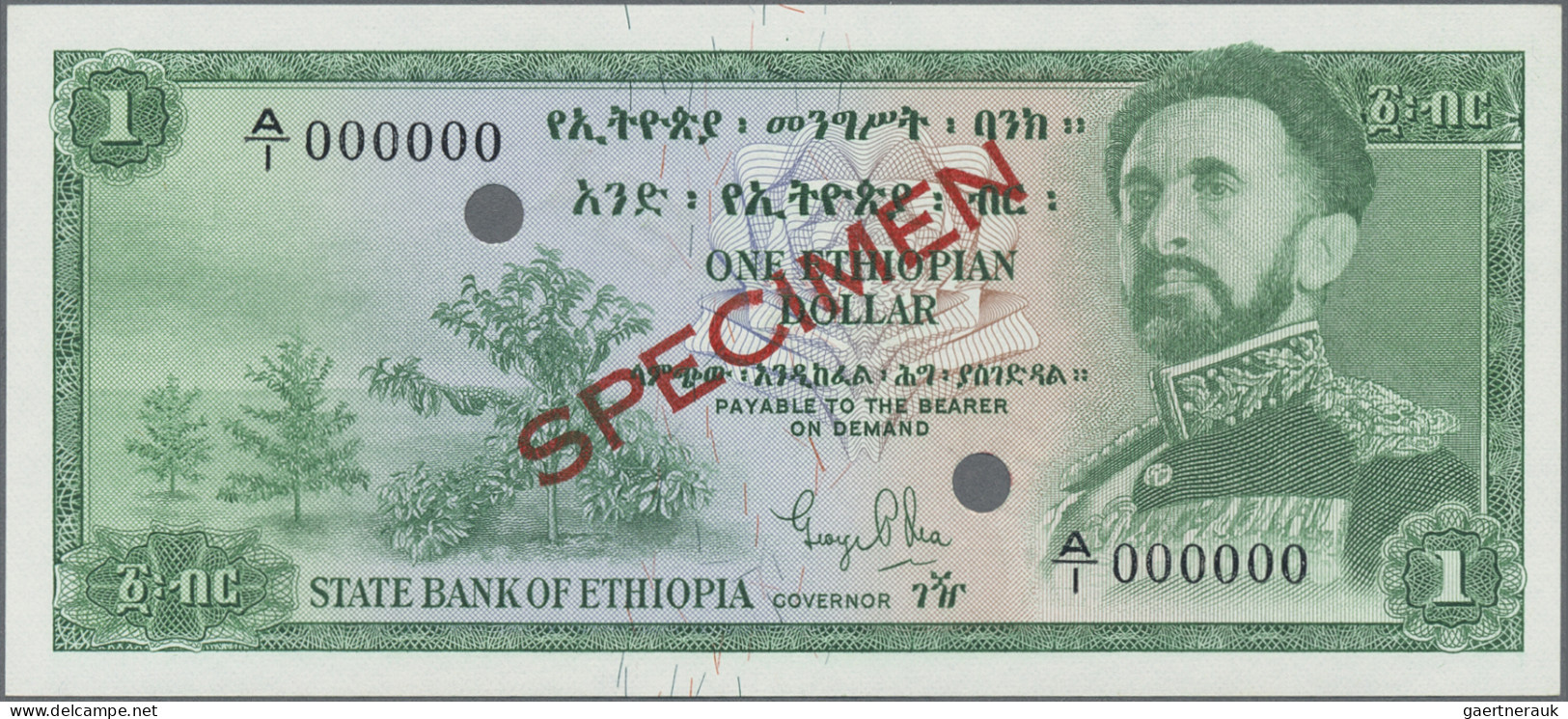 Ethiopia: State Bank Of Ethiopia, Nice Set With 1, 5 And 20 Dollars ND(1961) SPE - Etiopía