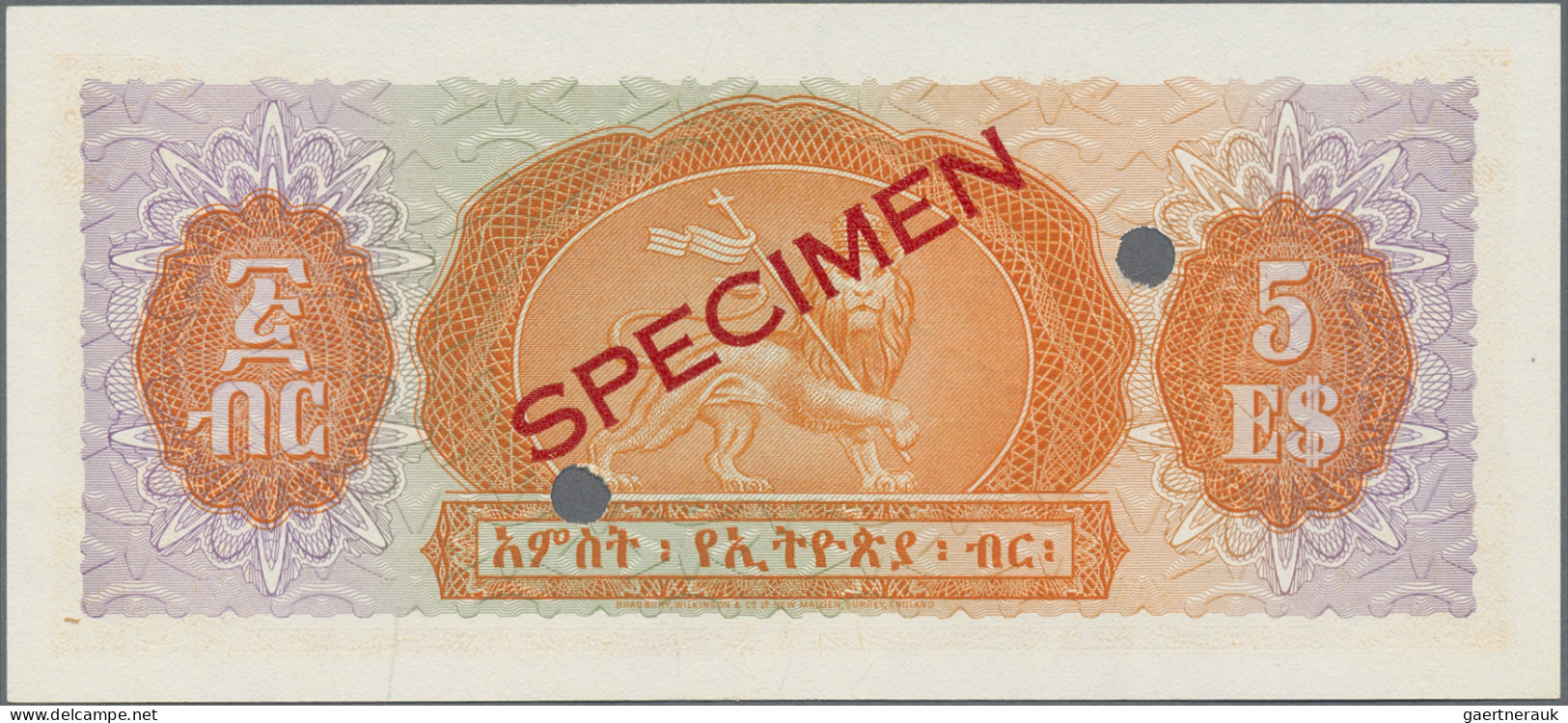 Ethiopia: State Bank Of Ethiopia, Nice Set With 1, 5 And 20 Dollars ND(1961) SPE - Etiopía