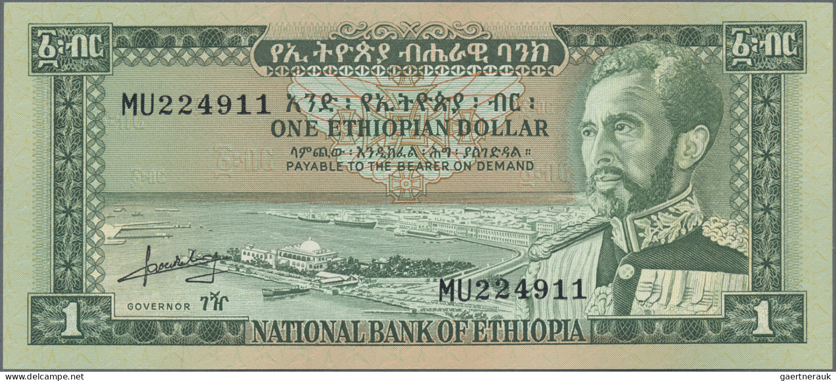 Ethiopia: State Bank Of Ethiopia, Set With 5 Banknotes, Series 1961/66, With 100 - Ethiopië