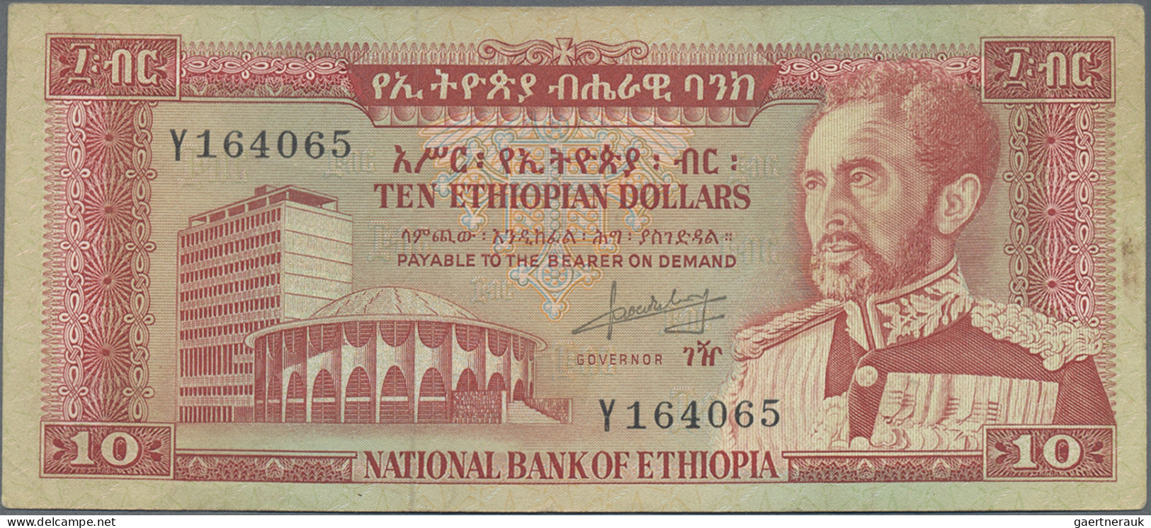 Ethiopia: State Bank Of Ethiopia, Set With 5 Banknotes, Series 1961/66, With 100 - Ethiopië