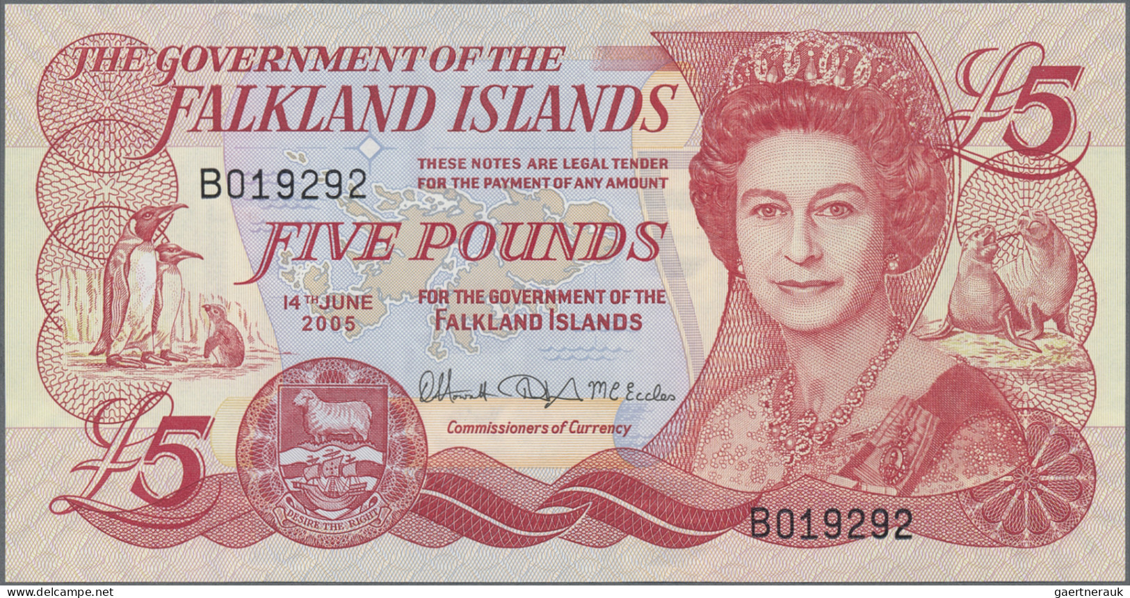 Falkland Islands: The Government Of The Falkland Islands, Set With 5 Banknotes, - Falkland