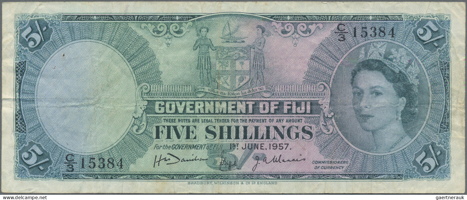 Fiji - Bank Notes: Government Of Fiji, Nice Lot With 6 Banknotes, Series 1957-19 - Fiji