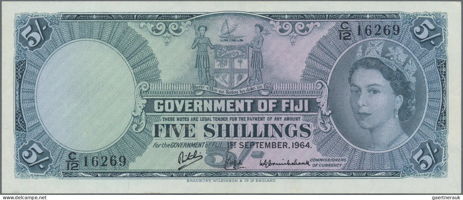 Fiji - Bank Notes: Government Of Fiji, Nice Lot With 6 Banknotes, Series 1957-19 - Fidschi