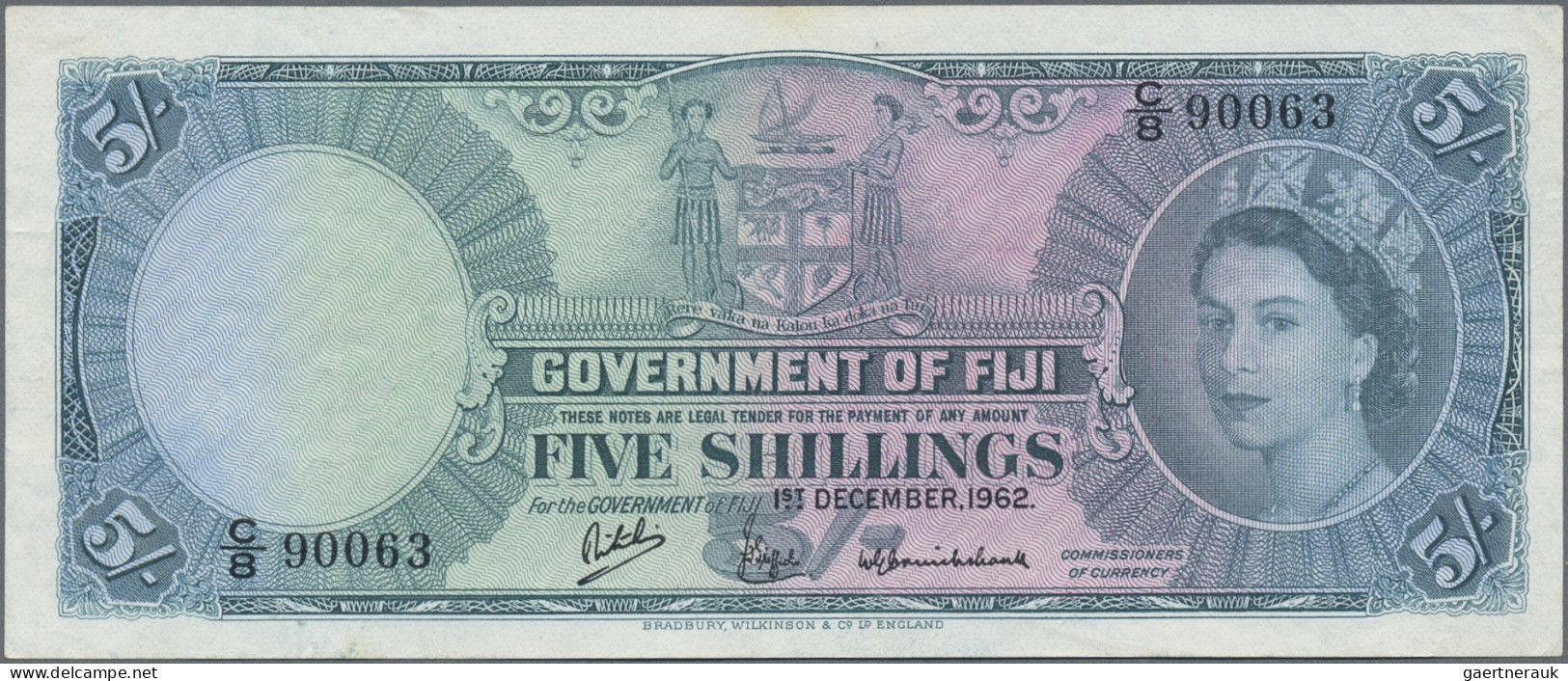 Fiji - Bank Notes: Government Of Fiji, Nice Lot With 6 Banknotes, Series 1957-19 - Fidji