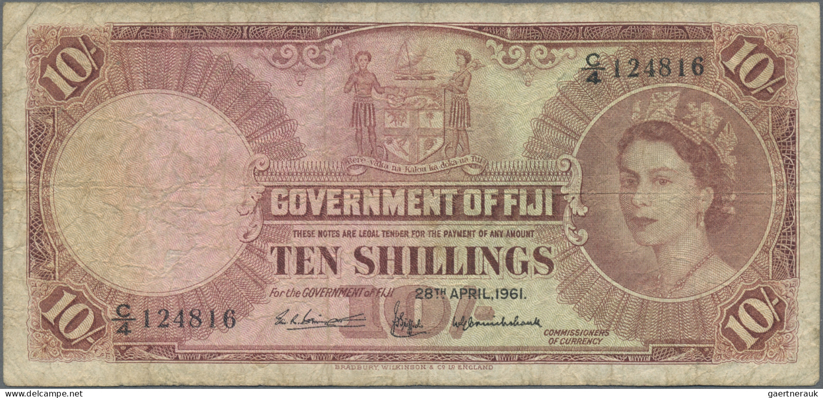 Fiji - Bank notes: Government of Fiji, nice lot with 6 banknotes, series 1957-19