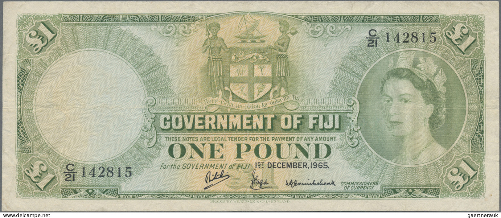 Fiji - Bank notes: Government of Fiji, nice lot with 6 banknotes, series 1957-19