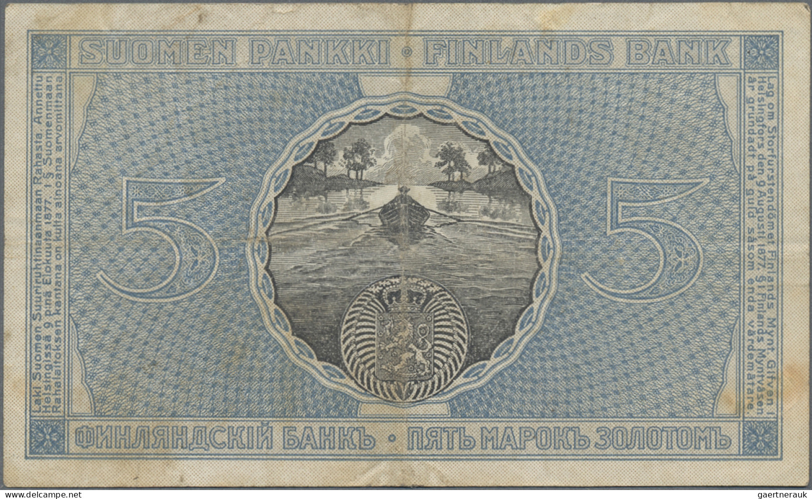 Finland: Finlands Bank, Very Nice Lot With 6 Banknotes, Series 1909-1935, Compri - Finlande