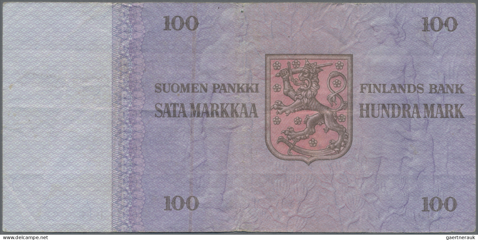 Finland: Suomen Pankki, Lot With 9 Banknotes, Series 1963-1991, Consisting 1, 5 - Finnland