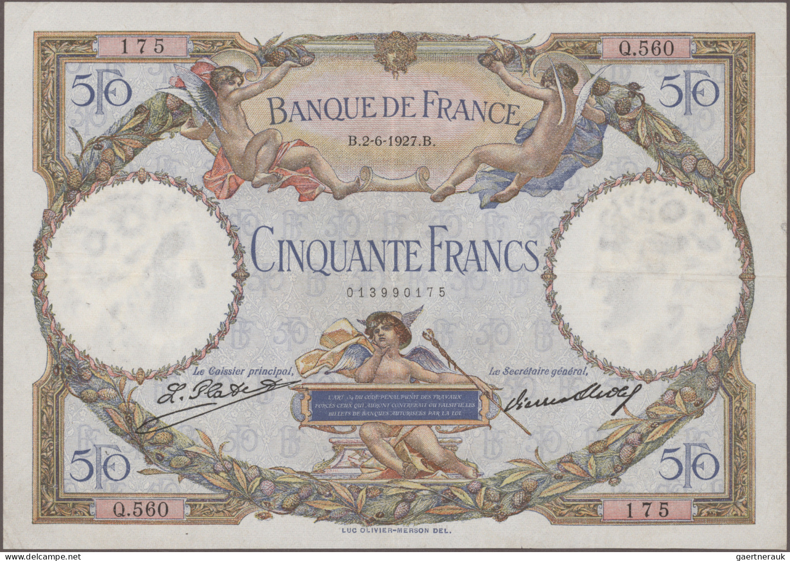 France: Banque De France, Lot With 7 Banknotes, Series 1927-1937, With 10 Francs - 1955-1959 Opdruk ''Nouveaux Francs''