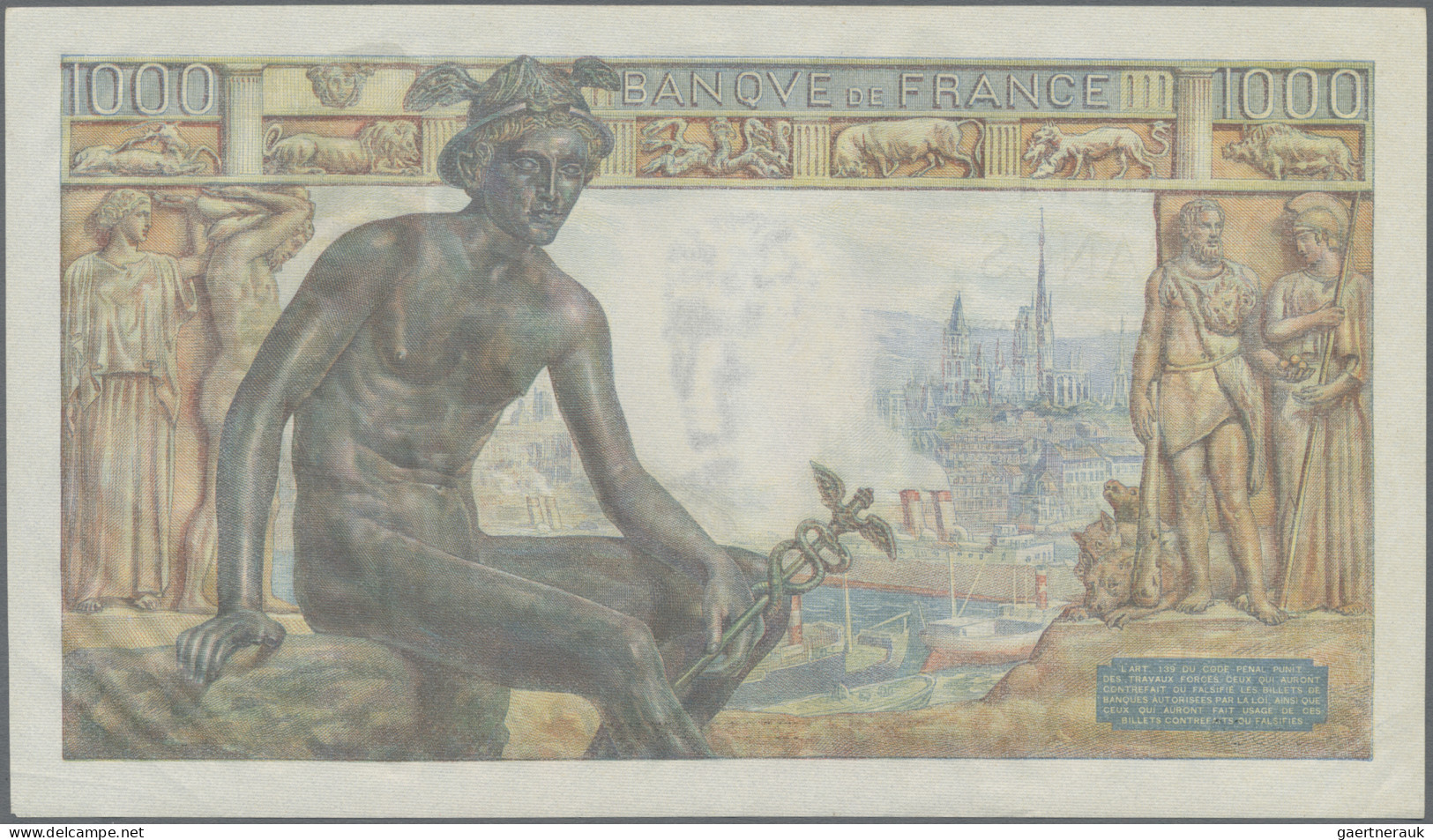 France: Banque De France, Lot With 10 Banknotes, Series 1942-1947, With 2x 5 Fra - 1955-1959 Opdruk ''Nouveaux Francs''