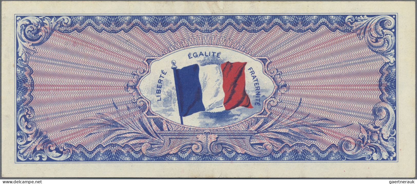 France: Allied Military Currency, series 1944, lot with 7 banknotes, with 2, 5,