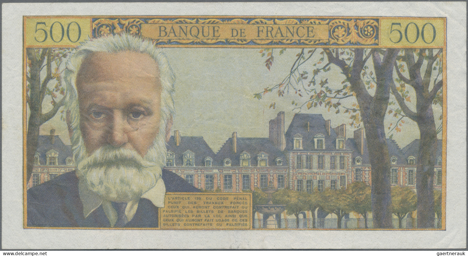 France: Banque De France, Lot With 7 Banknotes, Series 1954-1962, With 2x 500 Fr - 1955-1959 Opdruk ''Nouveaux Francs''