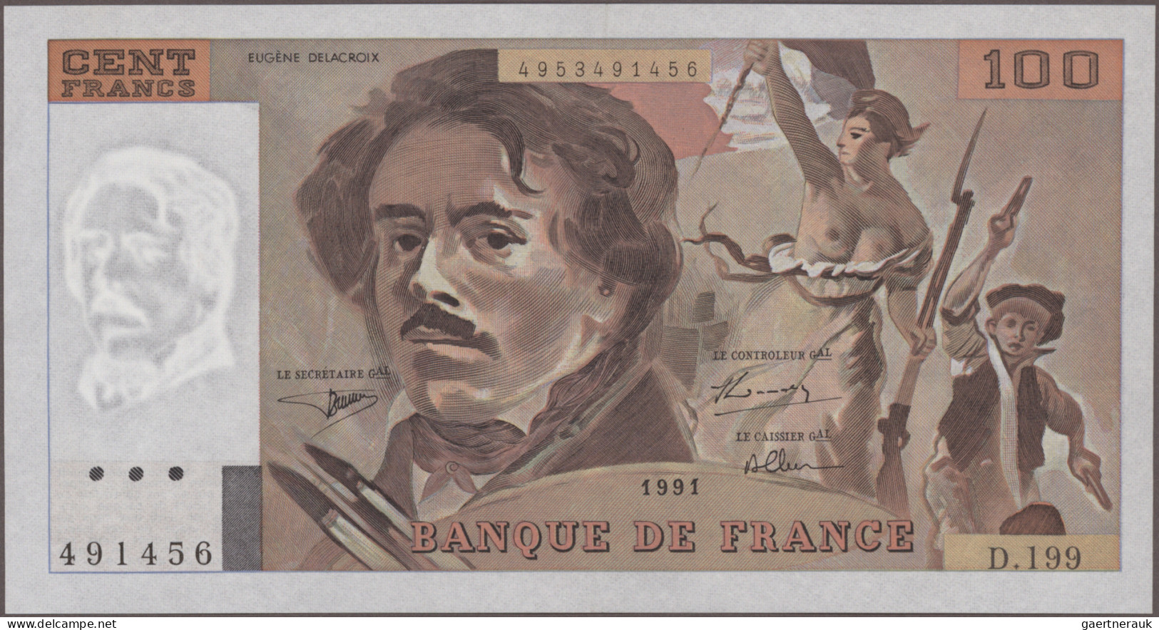 France: Banque de France, giant lot with 33 banknotes, series 1966-1997, compris