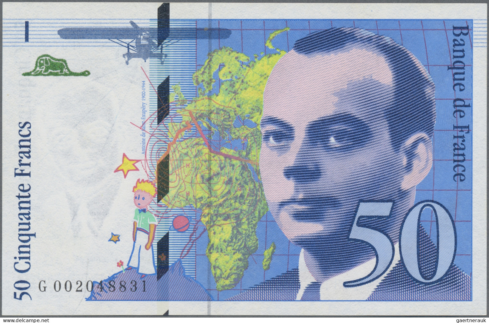 France: Banque De France, 50 Francs 1992, Antoine Marie Roger De Saint-Exupéry, - Autres & Non Classés