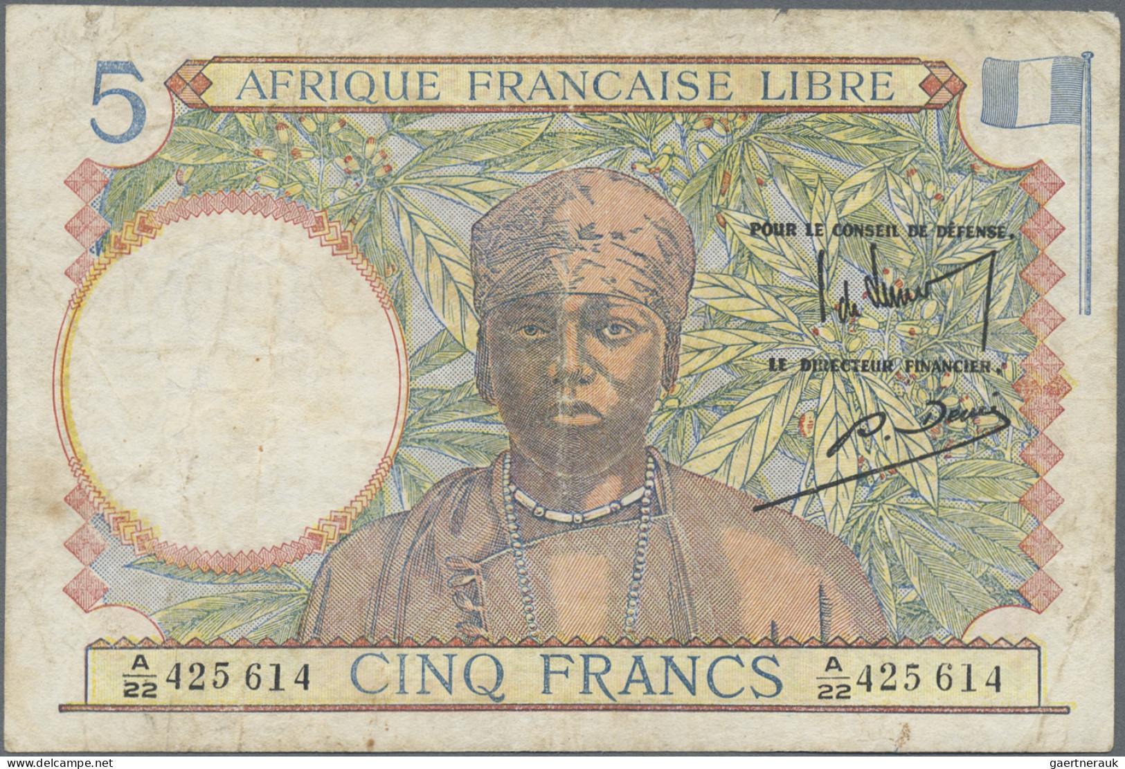 French Equatorial Africa: Afrique Française Libre, Caisse Centrale De La France - Guinea Ecuatorial