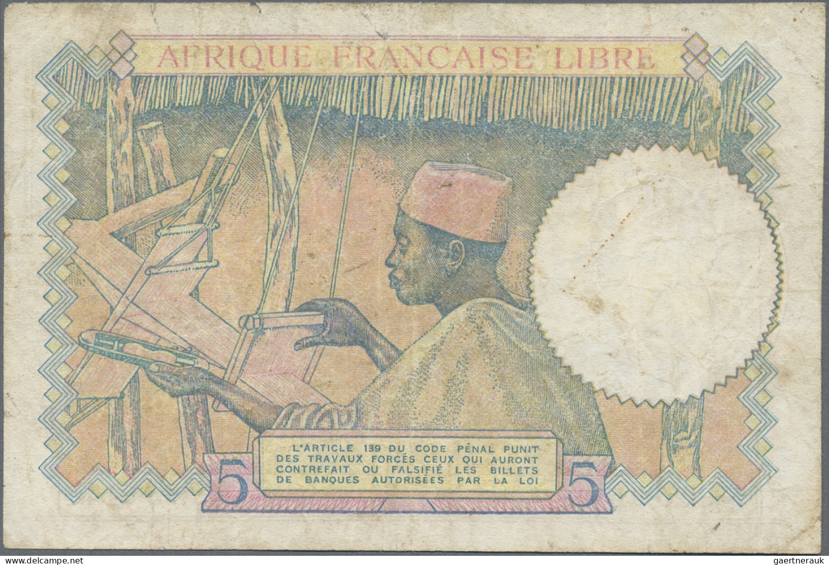 French Equatorial Africa: Afrique Française Libre, Caisse Centrale de la France